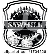 Poster, Art Print Of Logging Sawmill Or Lumberjack Design