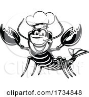Poster, Art Print Of Black And White Chef Lobster