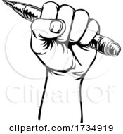 Poster, Art Print Of Hand Holding Pencil
