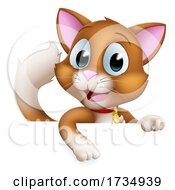 Poster, Art Print Of Cat Cartoon Pet Kitten Cute Animal Character Sign