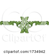 Poster, Art Print Of Filigree Leaf Pattern Floral Scroll Pattern