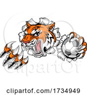 Tiger Soccer Football Player Animal Sports Mascot