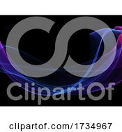 Poster, Art Print Of Dark Abstract Background With Flowing Waves