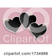 Poster, Art Print Of Valentines Day Blank Photo Frames Background