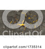 Poster, Art Print Of Fractured Ground Background