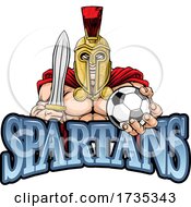 Poster, Art Print Of Spartan Trojan Soccer Football Sports Mascot