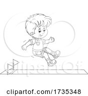 Poster, Art Print Of Track And Field Boy Jumping