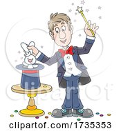 Poster, Art Print Of Magician Doing The Rabbit Hat Trick