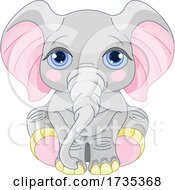 Adorable Baby Elephant by Pushkin