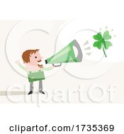 Poster, Art Print Of Man Announcing On St Patricks Day