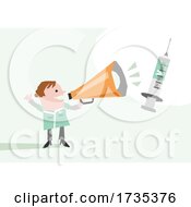 Poster, Art Print Of Doctor Announcing About A Vaccine