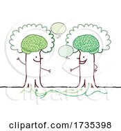 Poster, Art Print Of Talking Trees With Visible Brains