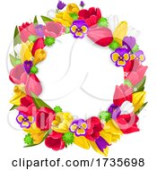 Poster, Art Print Of Floral Easter Wreath