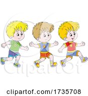 Poster, Art Print Of Three Boys Running