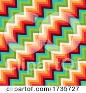 Retro Style Background With Zig Zag Pattern