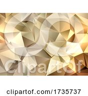 Poster, Art Print Of Golden Low Poly Geometric Background