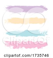 Poster, Art Print Of Pastel Grunge Brush Strokes Collection