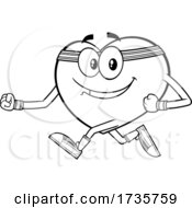 Poster, Art Print Of Black And White Heart Character Exercising