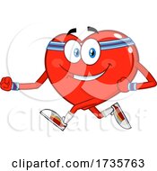 Poster, Art Print Of Heart Character Exercising