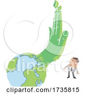 Poster, Art Print Of Hand Emerging From Earth With A Man