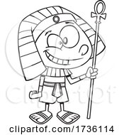 Poster, Art Print Of Cartoon Black And White Ancient Egyptian Boy