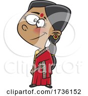 Cartoon Indian Girl by toonaday