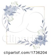 Poster, Art Print Of Watercolour Painted Floral Border Design