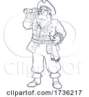 Poster, Art Print Of Pirate Using A Telescope