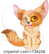 Poster, Art Print Of Cute Fennec Fox Sitting