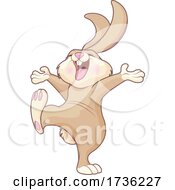 Poster, Art Print Of Happy Cheerful Bunny Rabbit