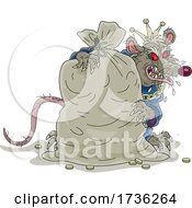 Poster, Art Print Of Rat King With A Money Or Garbage Bag