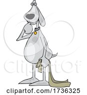 Poster, Art Print Of Cartoon Dog Sucking His Thumb