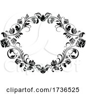 Black And White Floral Frame