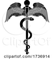 Rod Of Asclepius Aesculapius Medical Symbol