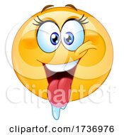 Poster, Art Print Of Yellow Smiley Emoji Emoticon Drooling