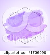 Abstract Background With Grunge Stroke And Hexagonal Frame