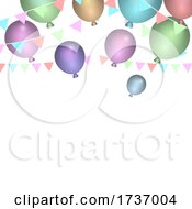 Poster, Art Print Of Birthday Party Balloons And Banner