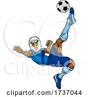Poster, Art Print Of Eagle Soccer Football Player Animal Sports Mascot