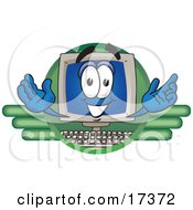 Poster, Art Print Of Desktop Computer Mascot Cartoon Character Logo
