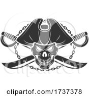 Poster, Art Print Of Pirate Skull And Crossed Swords