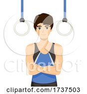 Poster, Art Print Of Teen Boy Gymnast Illustration