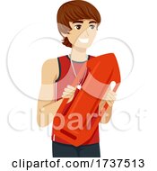 Poster, Art Print Of Teen Boy Job Lifeguard Illustration