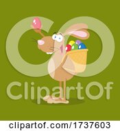 Poster, Art Print Of Easter Bunny Holding An Egg