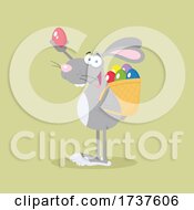 Poster, Art Print Of Easter Bunny Holding An Egg