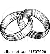 Poster, Art Print Of Wedding Ring Bandsvintage Woodcut Illustration