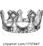 King Royal Crown Vintage Retro Style Illustration by AtStockIllustration