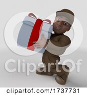 3d Delivery Man On A White Background