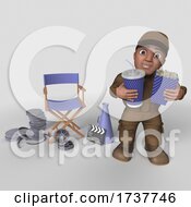 Poster, Art Print Of 3d Delivery Man On A White Background