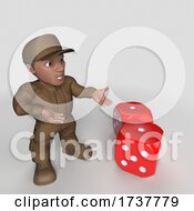 3D Delivery Man On A White Background by KJ Pargeter