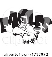 Eagles Sports Team School Mascot And Black Text by Johnny Sajem